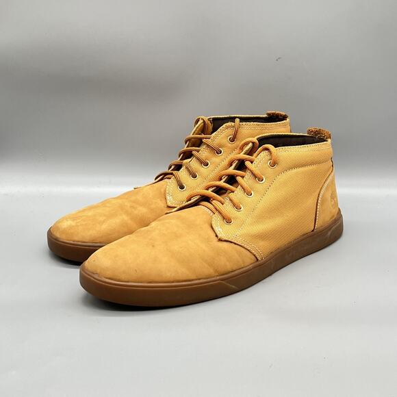 Timberland Boots Mens 12 Brown Nubuck Canvas Groveton Chukka Sneakers Shoes main image 10